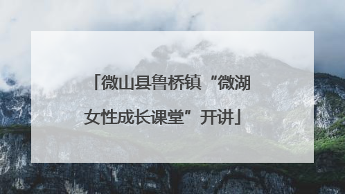 微山县鲁桥镇“微湖女性成长课堂”开讲