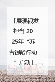 展现银发担当 2025年“苏青银龄行动”启动