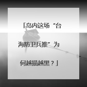 岛内这场“台海防卫兵推”为何越描越黑？