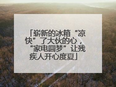 崭新的冰箱“凉快”了大伙的心，“家电圆梦”让残疾人开心度夏