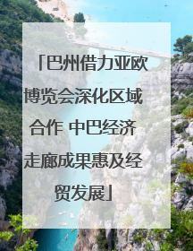 巴州借力亚欧博览会深化区域合作 中巴经济走廊成果惠及经贸发展