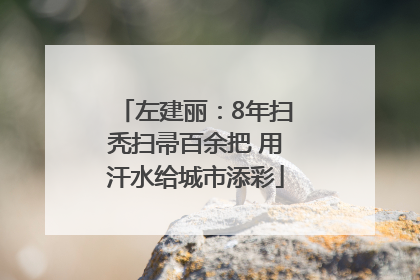 左建丽：8年扫秃扫帚百余把 用汗水给城市添彩