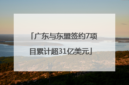 广东与东盟签约7项目累计超31亿美元
