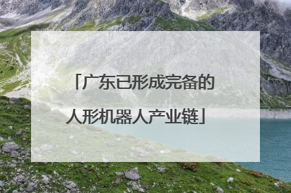 广东已形成完备的人形机器人产业链
