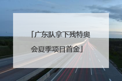 广东队拿下残特奥会夏季项目首金