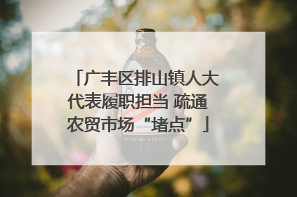 广丰区排山镇人大代表履职担当 疏通农贸市场“堵点”