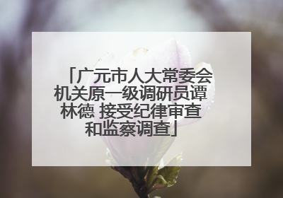 广元市人大常委会机关原一级调研员谭林德 接受纪律审查和监察调查