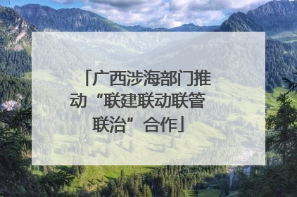 广西涉海部门推动“联建联动联管联治”合作