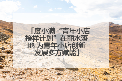 度小满“青年小店榜样计划”在丽水落地 为青年小店创新发展多方赋能