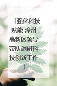 强化科技赋能 漳州高新区领导带队调研科技创新工作