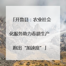 开鲁县：农业社会化服务助力春耕生产跑出“加速度”