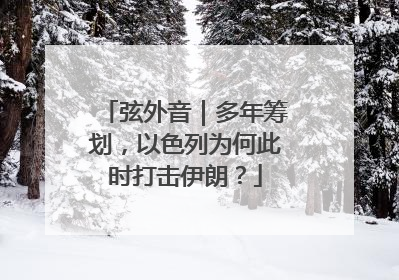 弦外音｜多年筹划，以色列为何此时打击伊朗？