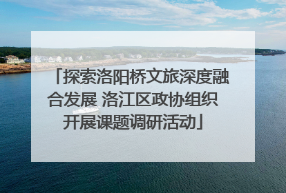 探索洛阳桥文旅深度融合发展 洛江区政协组织开展课题调研活动