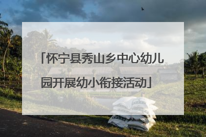 怀宁县秀山乡中心幼儿园开展幼小衔接活动