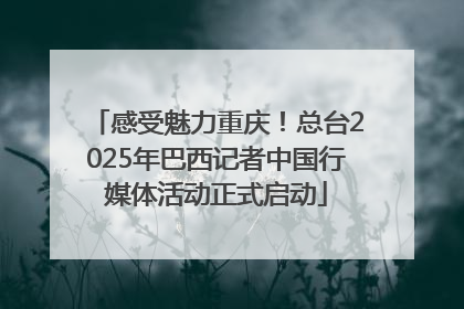 感受魅力重庆！总台2025年巴西记者中国行媒体活动正式启动