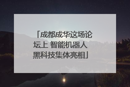 成都成华这场论坛上 智能机器人黑科技集体亮相