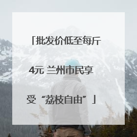 批发价低至每斤4元 兰州市民享受“荔枝自由”