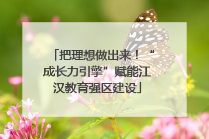 把理想做出来！“成长力引擎”赋能江汉教育强区建设