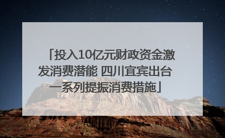 投入10亿元财政资金激发消费潜能 四川宜宾出台一系列提振消费措施