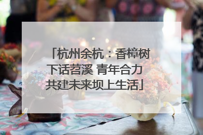 杭州余杭：香樟树下话苕溪 青年合力共建未来坝上生活