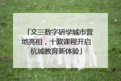 文三数字研学城市营地亮相，十款课程开启杭城教育新体验