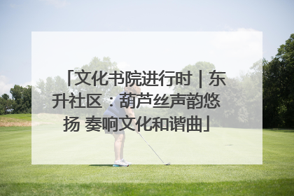文化书院进行时｜东升社区：葫芦丝声韵悠扬 奏响文化和谐曲