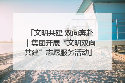 文明共建 双向奔赴｜集团开展“文明双向共建”志愿服务活动