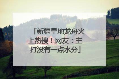 新疆旱地龙舟火上热搜！网友：主打没有一点水分