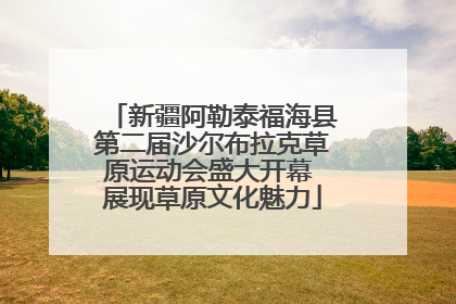 新疆阿勒泰福海县第二届沙尔布拉克草原运动会盛大开幕 展现草原文化魅力