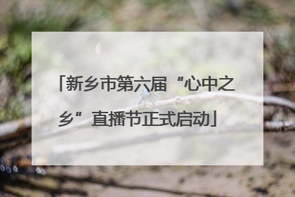 新乡市第六届“心中之乡”直播节正式启动