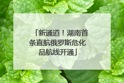 新通道！湖南首条直航俄罗斯危化品航线开通