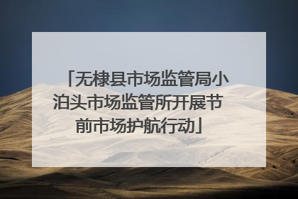无棣县市场监管局小泊头市场监管所开展节前市场护航行动