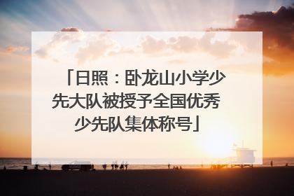 日照：卧龙山小学少先大队被授予全国优秀少先队集体称号