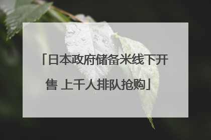 日本政府储备米线下开售 上千人排队抢购