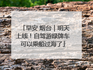 早安 烟台｜明天上线！自驾游绿牌车可以乘船过海了