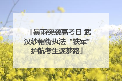 暴雨突袭高考日 武汉纱帽街执法“铁军”护航考生逐梦路