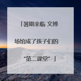 暑期来临 文博场馆成了孩子们的“第二课堂”