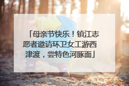 母亲节快乐！镇江志愿者邀请环卫女工游西津渡，尝特色河豚面