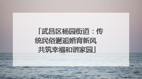 武昌区杨园街道：传统民俗邂逅婚育新风 共筑幸福和谐家园