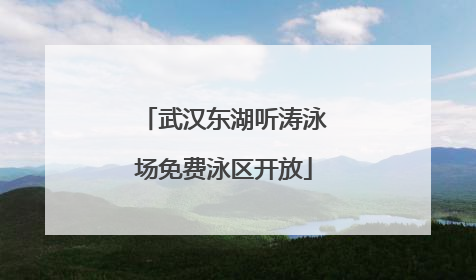 武汉东湖听涛泳场免费泳区开放