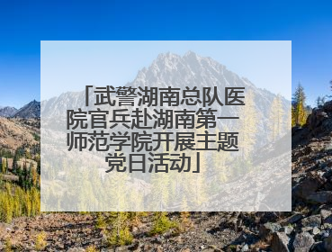 武警湖南总队医院官兵赴湖南第一师范学院开展主题党日活动