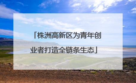 株洲高新区为青年创业者打造全链条生态