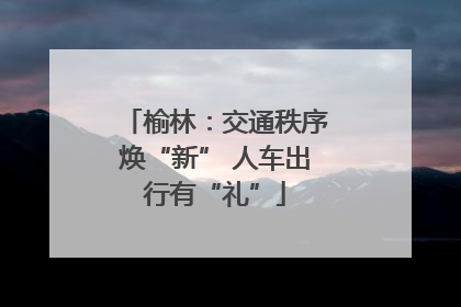 榆林：交通秩序焕“新” 人车出行有“礼”
