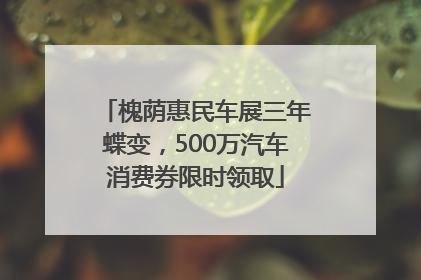 槐荫惠民车展三年蝶变，500万汽车消费券限时领取