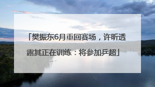 樊振东6月重回赛场，许昕透露其正在训练：将参加乒超