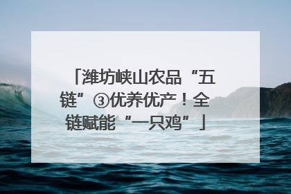 潍坊峡山农品“五链”③优养优产！全链赋能“一只鸡”