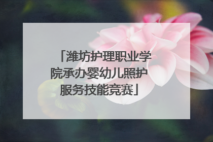 潍坊护理职业学院承办婴幼儿照护服务技能竞赛