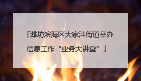 潍坊滨海区大家洼街道举办信息工作“业务大讲堂”