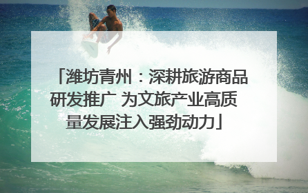 潍坊青州：深耕旅游商品研发推广 为文旅产业高质量发展注入强劲动力