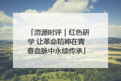 澧源时评｜红色研学 让革命精神在青春血脉中永续传承